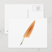 Feather Quill Pen Briefkaart (Voorkant / Achterkant)