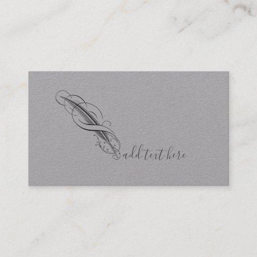 Feather Quill Schrijver Visitekaartjes (Voorkant)