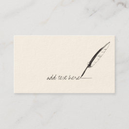 Feather Quill Schrijver Visitekaartjes