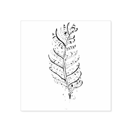 Feather Rubber Stamp Rubberstempel (Afrduk)