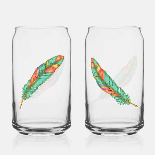 Feather Soda Glass Blikvorm Glas (Voorkant)