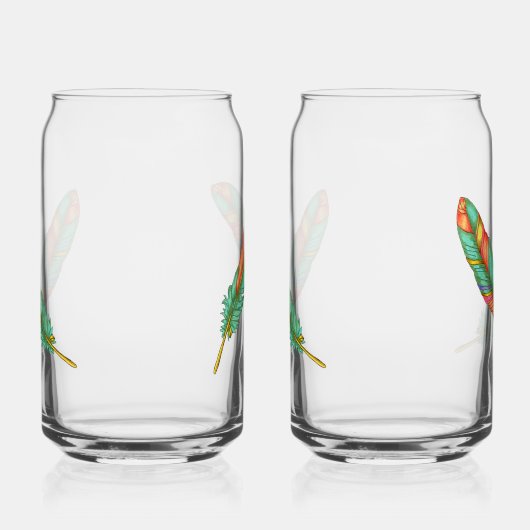 Feather Soda Glass Blikvorm Glas (Rechts)