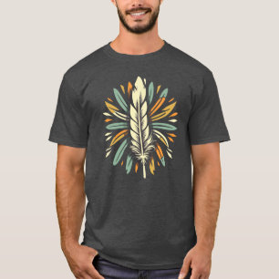 Feather Southwest Warrior Indiase Tribal Art T-shirt
