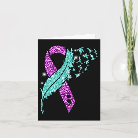 Feather Suicide Prevention Awareness You Problem P Kaart (Voorkant)