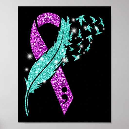 Feather Suicide Prevention Awareness You Problem P Poster (Voorkant)