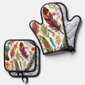 Feather Symphony Ovenwant & Pannenlap Set (Voorkant / Achterkant)