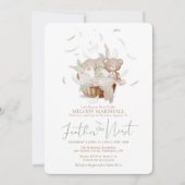 Feather the Nest Baby shower Invitation Kaart (Voorkant)