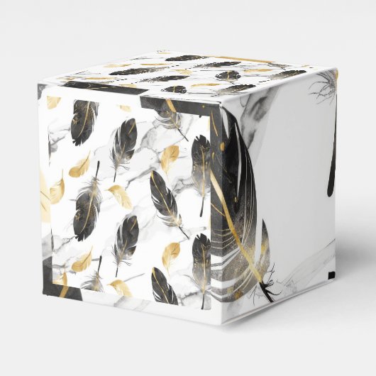 "Feather Touch Cube Gift Box" Bedankdoosjes (Voorkant Zijde)