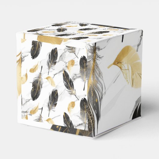 "Feather Touch Cube Gift Box" Bedankdoosjes (Achterkant)