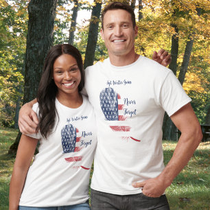 Feather USA vlag Vergeet nooit Herinnering T-shirt