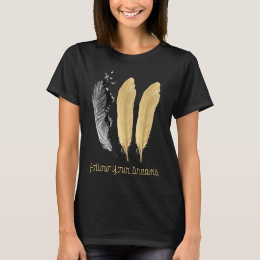 Feather, VOLG JE DROMEN Pullover Hoodie (Voorkant)