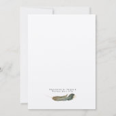 Feather Waterverf | Boho Baby shower Uitnodigen Kaart (Achterkant)
