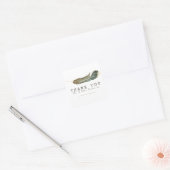 Feather Waterverf | Dank u Vierkante Sticker (Envelop)