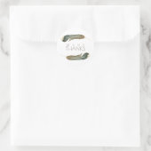 Feather Waterverf Duo | Veel Bedankt Ronde Sticker (Tas)