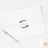 Feather Waterverf Duo | Veel Bedankt Ronde Sticker (Envelop)