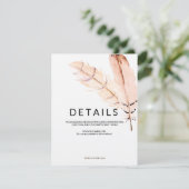 Feather Waterverf informatie Kaart (Staand voorkant)