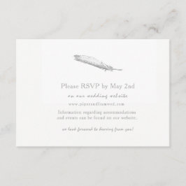 Feather Wedding Response Kaart