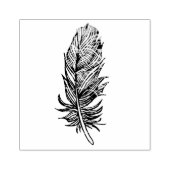 Feather Wood Art Stamp Rubberstempel (Afrduk)