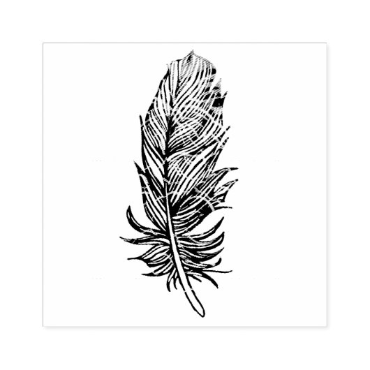 Feather Wood Art Stamp Rubberstempel (Afrduk)