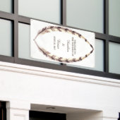 Feathered Border Wedding Banner (Buitenkant Gebouw)