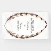 Feathered Border Wedding Banner (Horizontaal)