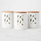 "Feathered Elegance Keramische Jar" Voedselcontainer Etiket (Flessen)