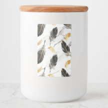 "Feathered Elegance Keramische Jar"