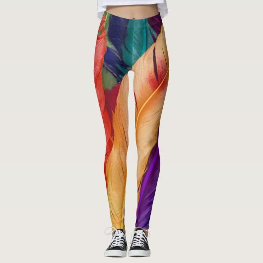 Feathered Elegance Leggings" Leggings (Voorkant)