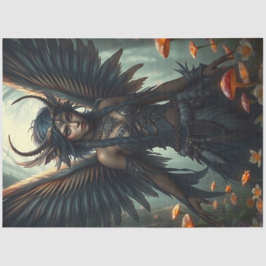 Feathered Fairy Fantasy Tissuepapier (Voorkant)