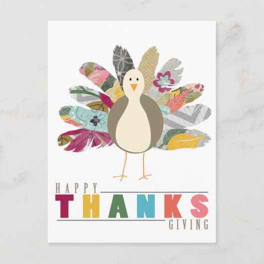 Feathered Friend Happy Thanksgiving Briefkaart (Voorkant)