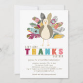 Feathered Friend Thanksgiving - Uitnodiging (Voorkant)