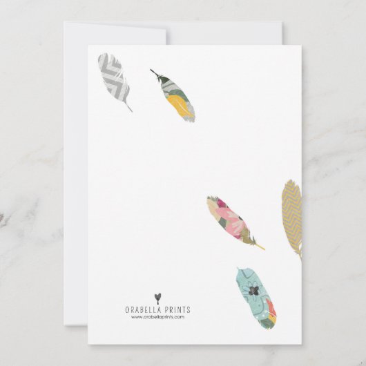 Feathered Friend Thanksgiving - Uitnodiging (Achterkant)