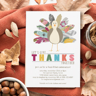 Feathered Friend Thanksgiving - Uitnodiging