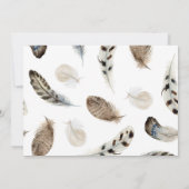 Feathered Friend Toffee Brown op persoonlijke tite Save The Date (Achterkant)