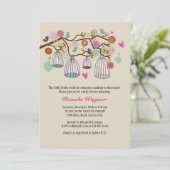 Feathered Friends Herfst Invitation Kaart (Staand voorkant)