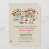 Feathered Friends Herfst Invitation Kaart (Voorkant / Achterkant)