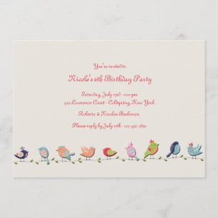 Feathered Friends Invitation Kaart