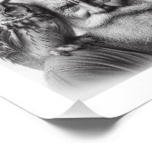 Feathered Friends: Ouder Man met Uilenmuurkunst Foto Afdruk (Hoek)