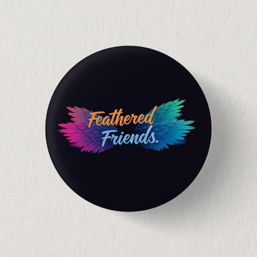 Feathered Friends Ronde Button 3,2 Cm (Voorkant)