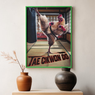 Feathered Fury: Kip Kicking Ponsen Bag Poster