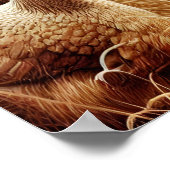 Feathered Gathering: Kippen zwerven in weide Poster (Hoek)