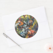 Feathered Goddess Abstract door Hankamer Artjunkha Ronde Sticker (Envelop)
