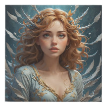 Feathered Grace: het etherische portret van een ni