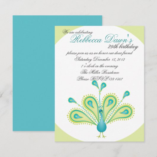 Feathered. Kaart (Voorkant / Achterkant)