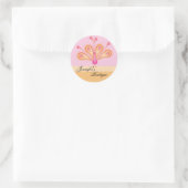 Feathered. Ronde Sticker (Tas)