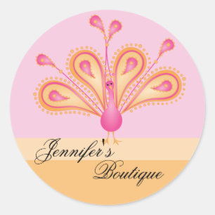 Feathered. Ronde Sticker