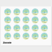Feathered. Ronde Sticker (Vel)