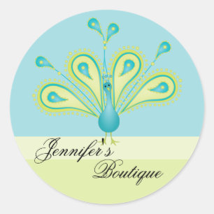 Feathered. Ronde Sticker