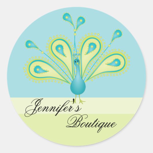 Feathered. Ronde Sticker (Voorkant)