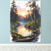 Feathered Serenity Canvas Afdruk (Insitu (Houten vloer))